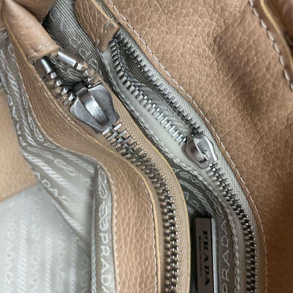 Prada Vitello Daino Side Pocket Tote Authentic  - Cream Color - Picture 11 of 11
